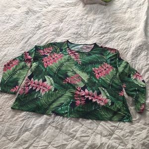 Lands End Swim Tee Rash Guard